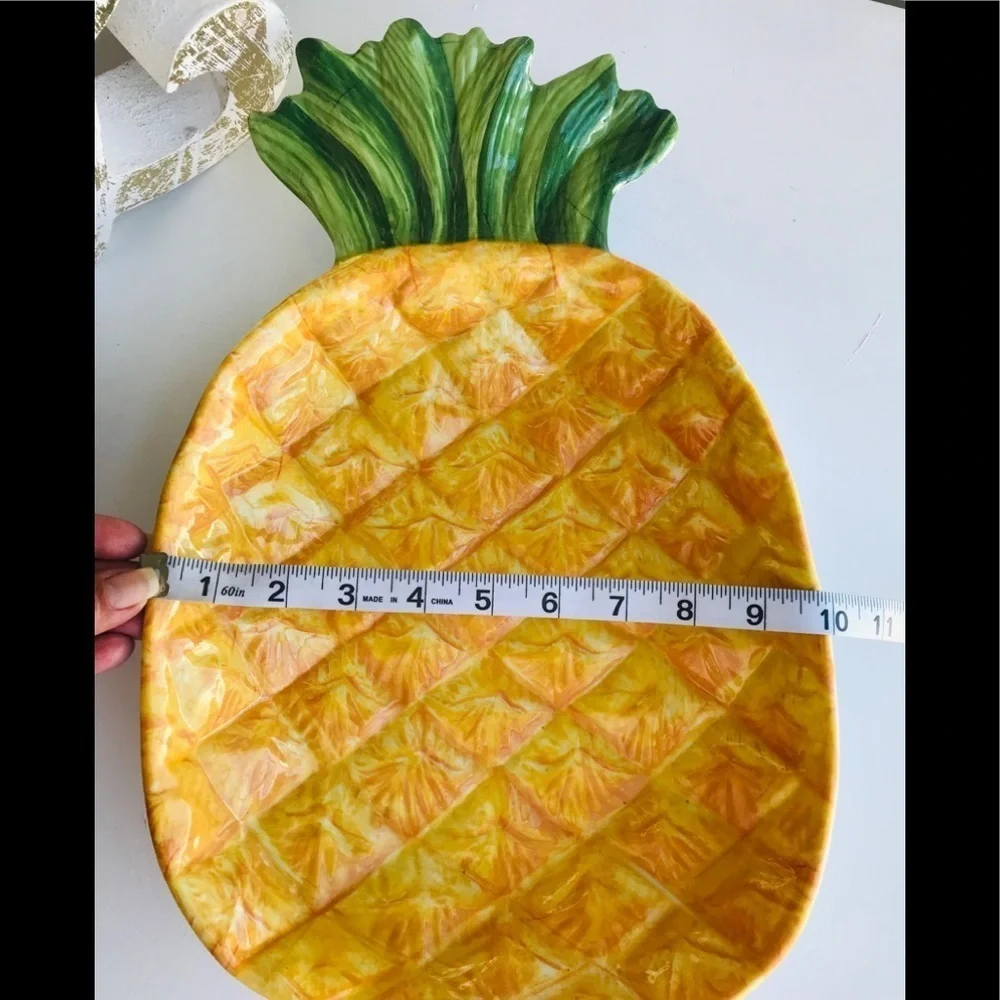 Pineapple Fruit Dish Melamine BIG, in EUC